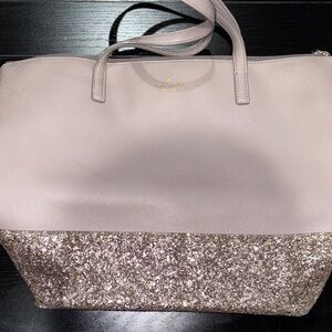Kate Spade Lavender and Silver Glitter Tote